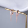 thumbnail image 4 of Sterling Silver Spike Earrings Hoop for Women Teens Geometric Huggie Hoop Earrings Drop Punk Earrings Minimalist Huggie, 4 of 11