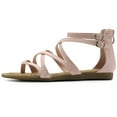 thumbnail image 2 of Ollio Women's Shoes Gladiator Strap Flat Zori Sandal M1052, 2 of 6