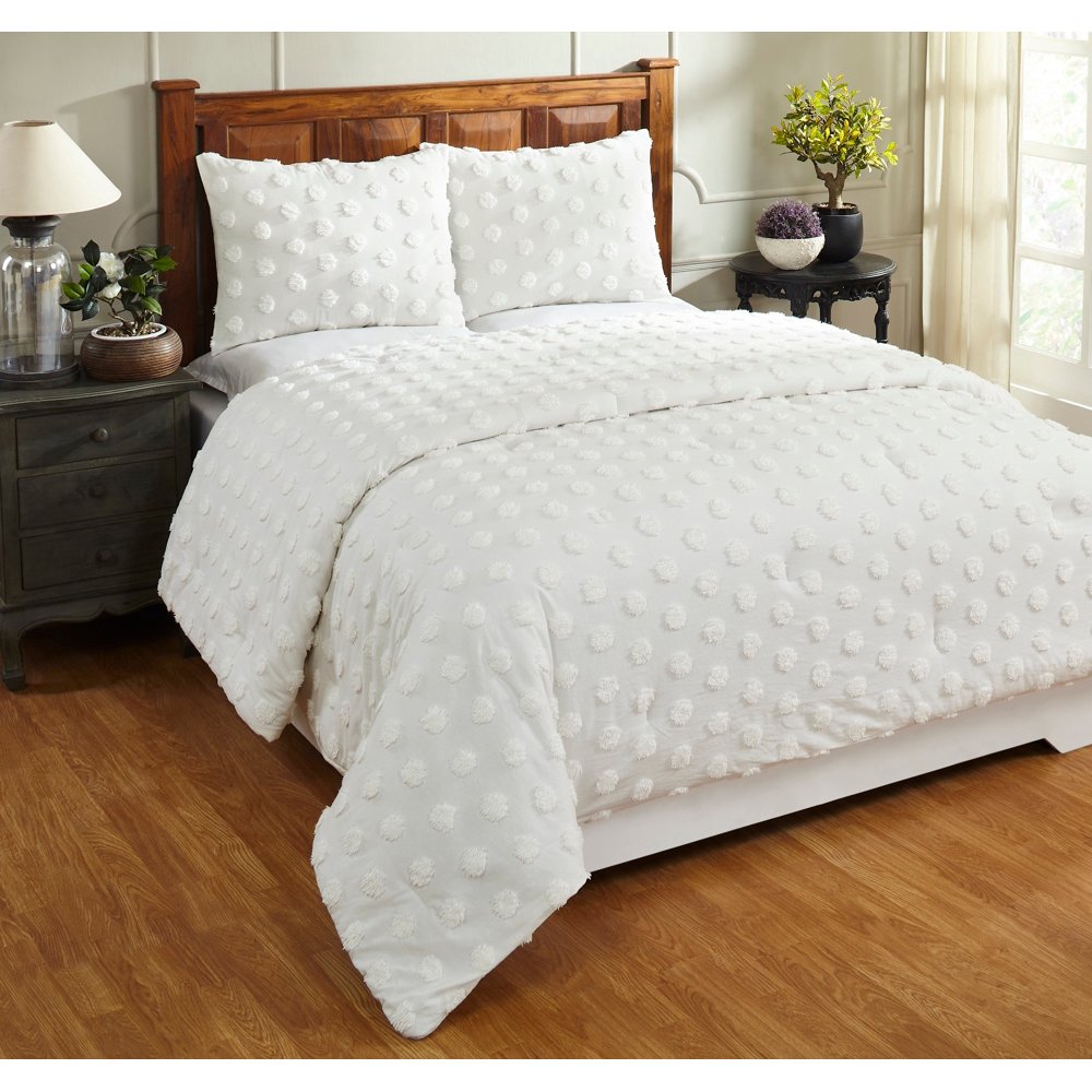 Better Trends Athenia Collection in Polka Dot Design 100 Cotton Tufted