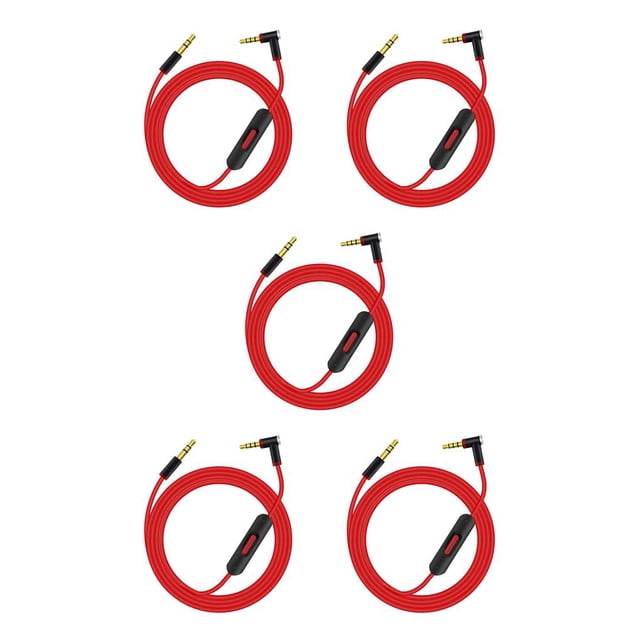 Matsuzay Cable de auriculares macho a macho de 3,5mm, Control de línea, accesorios de repuesto para Studio/Executive Red Type2 NO2