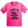 thumbnail image 3 of Inktastic Life is Better at the Cabin with Trees and Moon Youth T-Shirt, 3 of 5