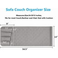 thumbnail image 2 of Sofa Armrest Organizer Non-Slip Arm Chair Bedside Caddy Storage Organizer for Recliner Couch with 5 Pockets for Cell Phone TV Remote Control Magazines, 2 of 6
