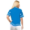 thumbnail image 2 of HAPPY BAY Women's Casual V-Neck Blouse Tops Work Shirt XXL plus-size Mary Blue_X411, 2 of 3