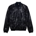 thumbnail image 3 of Zpzdpjkx Mens Sequin Bomber Jacket Side Zipper Pockets Lightweight Stage Party Street Fashion Casual Outerwear for Men, 3 of 5