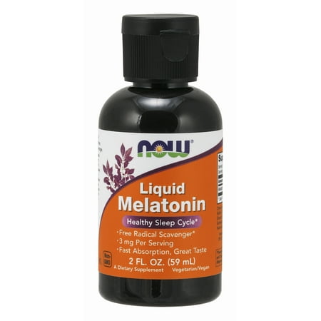 NOW Supplements, Liquid Melatonin, 3 mg Per Serving, Fast Absorbtion and Great Taste, (Best Gaba Supplement For Sleep)