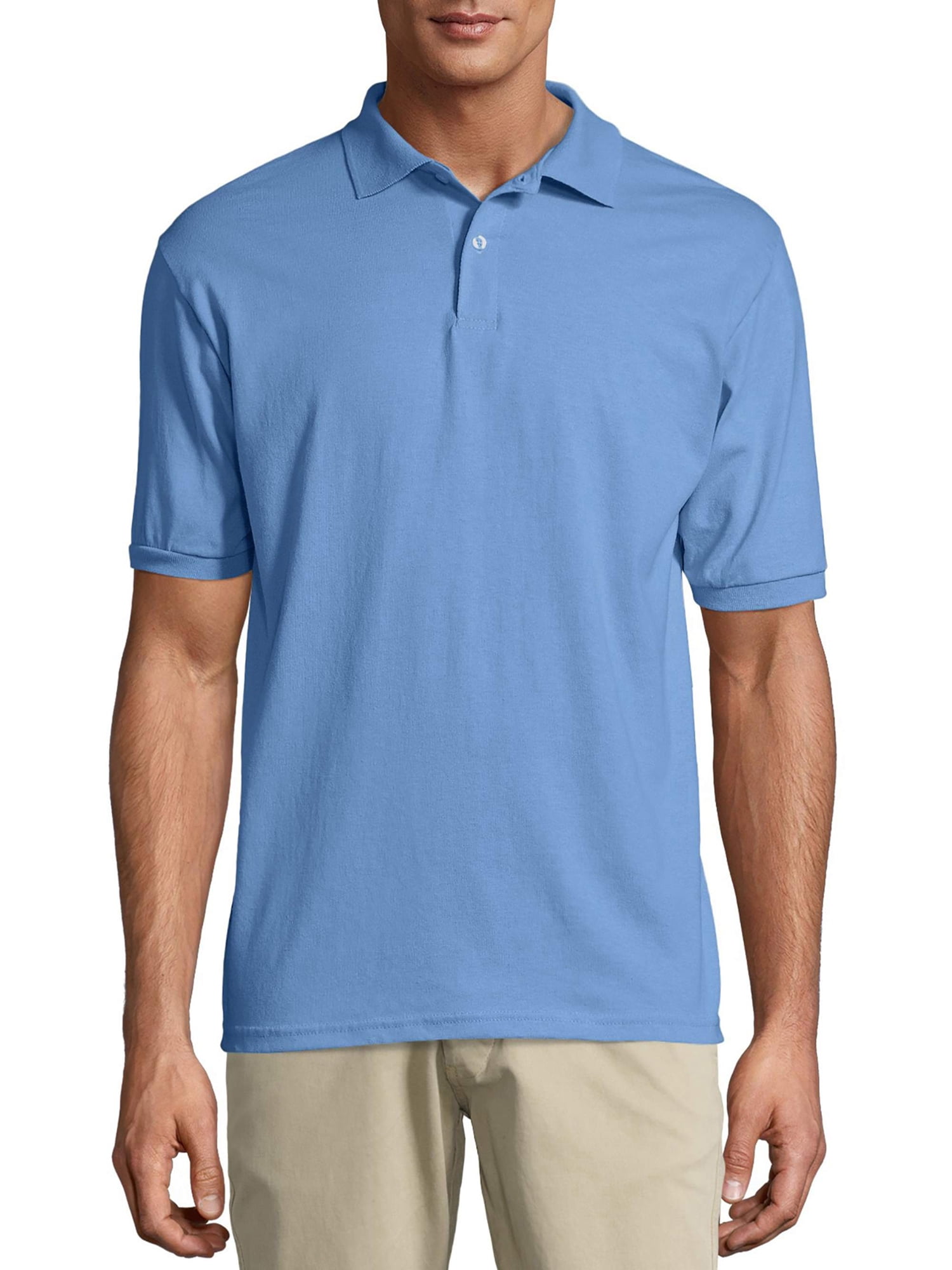 Hanes Men's Ecosmart Jersey Polo Shirt 