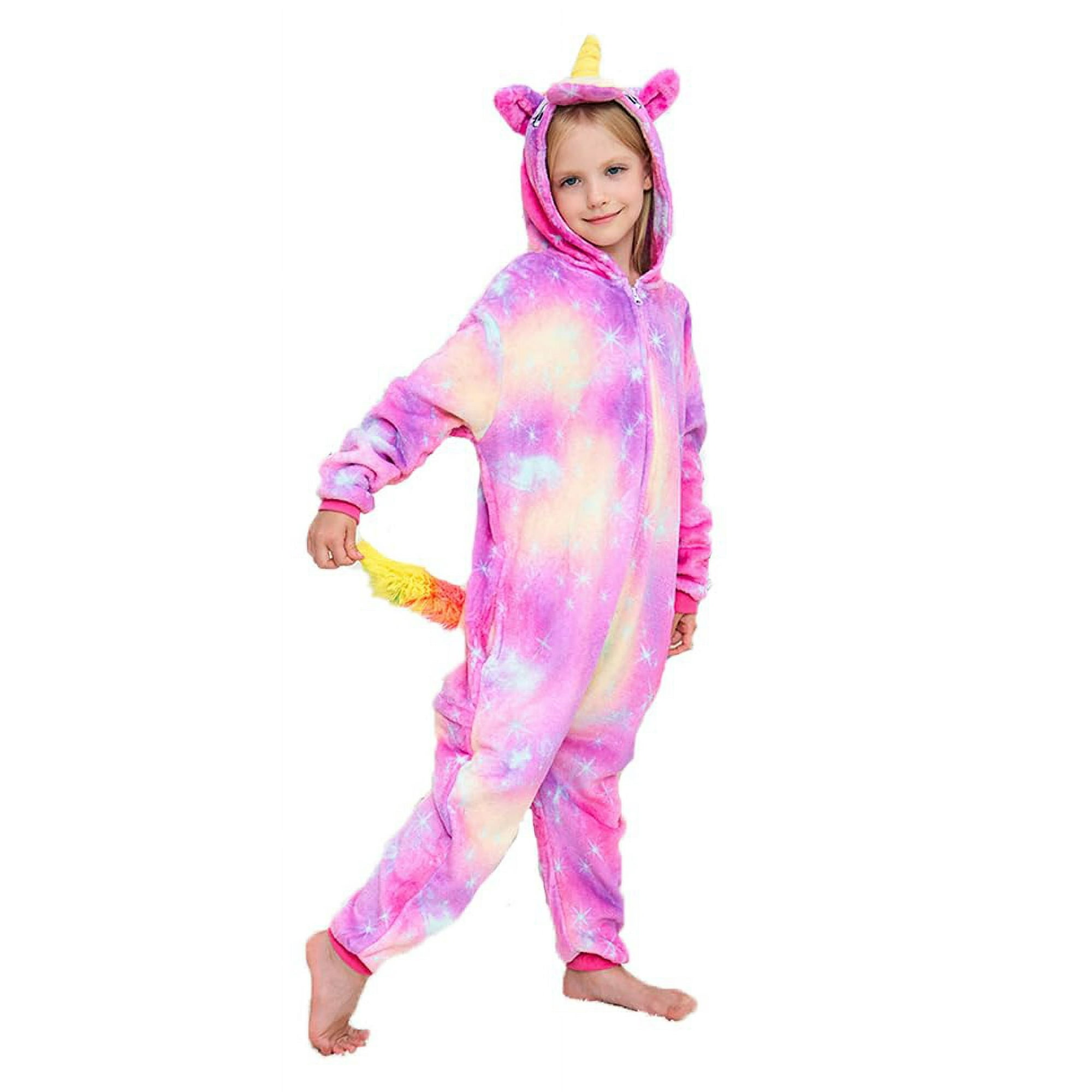 UDERUI Kids Unicorn Onesie Pajamas One-Piece Cosplay Costume