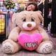 thumbnail image 5 of Peluches Oso Rechoncho Beige PELUCHERIA con corazon Rosa, 5 of 5