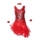 thumbnail image 1 of Falda de baile de malla de lentejuelas con lentejuelas sexy L Rojo Sunnimix Vestido de baile, 1 of 8