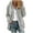 Gray, variant on Womens Full Zip Up Hoodie Fuzzy Fleece Jacket Plus Size Fluffy Pullover Tops Long Sleeve Hooded Blouse Sweatshirt Blue