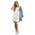 thumbnail image 6 of MINTREUS Women's Nightgown Short Sleeve Nightshirt V Neck Sleep Shirt Loose Loungewear Casual Sleepwear S-3X, 6 of 7