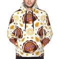 thumbnail image 4 of Bingfone Fall Turkey Men'S Drawstring Hoodie Long Sleeve Pocket Sweatshirts-Small, 4 of 9