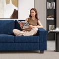 thumbnail image 4 of COPIAE 64.2” Small Couches for Living Room, High Resilience Loveseat Sofa, Velvet Fabric 2 Seat Sofa Couch with Wooden Frame& Upholstered Cushion, Modern Deep Seat Sofa for Bedroom Office, 4 of 7