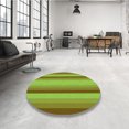 thumbnail image 4 of Ahgly Company Machine Washable Indoor Square Transitional Dark Yellow Green Area Rugs, 3' Square, 4 of 7