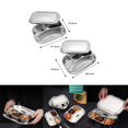 thumbnail image 4 of 304 stainless steel dinner plate compartment with lid lunch plate 3, 4 of 6