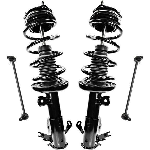 Detroit Axle - Struts Sway Bars for 2012 Honda Civic 2 Struts with Coil Spring Assembly 2 Sway Bar End Links Replacement Suspension Kit