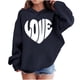thumbnail image 1 of Sudadera con capucha y estampado de corazón de San Valentín, sudadera de manga larga para niños y niñas, chaqueta para niñas de talla mediana y grande., 1 of 7