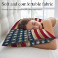 thumbnail image 5 of American Flag Vintage Queen Pillow Covers, Brown Red Stripes US Flag Soft Breathable Throw Pillow Cases with Invisible Zipper, Decorative Pillowcase Pillows Protectors for Sofa Bed Chair 20"x30", 5 of 9