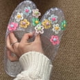 thumbnail image 5 of HAJWOH Women's Flower Jelly Sandals Summer Beach Slippers Colorful Floral PVC Slides Waterproof Non-Slip Flat Shoes for Outdoor Indoor, 5 of 6