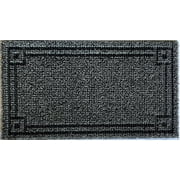 Mainstays Gray Scraper Outdoor Doormat, Welcome Mat, Easy to Clean, Astroturf, 19.5"x31.5"