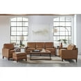 thumbnail image 3 of Leather Lusso Grayson Contemporary Genuine Leather Accent Chair in Camel Brown, 3 of 3