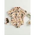 thumbnail image 2 of Suealasg Western Baby Boy Clothes Cow Head Print Shirt Romper Short Sleeve Bodysuit Newborn Summer Outfits, 2 of 8