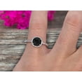 thumbnail image 5 of 1.75 Carat Round Cut Black Diamond Moissanite Engagement Ring On 10K White Gold Art Deco Anniversary Gift, 5 of 5