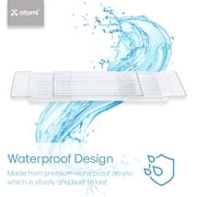 Atomi Expandable Clear Acrylic Caddy Bathtub Tray
