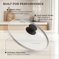thumbnail image 4 of Sunhouse 11'' Tempered Glass Lid, Universal Replacement Lid for Pots and Pans, Oven and Dishwasher Safe, 4 of 8