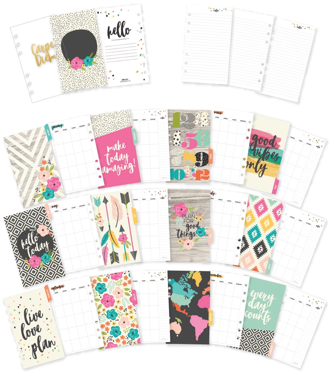 Carpe Diem Beautiful Double-Sided Personal Planner Inserts-Monthly,  Undated, 1 - Kroger
