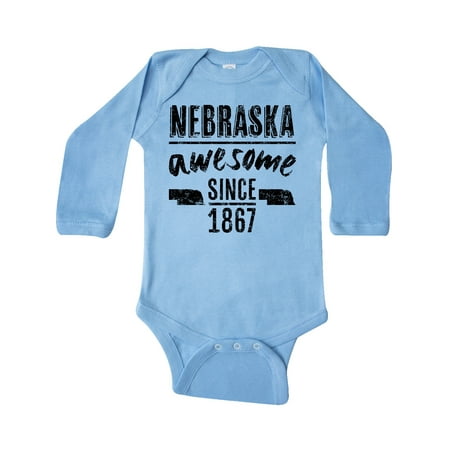 

Inktastic Nebraska Awesome Since 1867 Gift Baby Boy or Baby Girl Long Sleeve Bodysuit