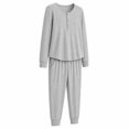 thumbnail image 4 of Set Pijama Simply Basic para Mujer, Manga Larga Gris Talla EG 2 piezas, 4 of 4