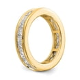 thumbnail image 4 of 14K Yellow Gold Ring Band Eternity Diamond Square Polished 3ct Princess Channel Set , Size 8, 4 of 4