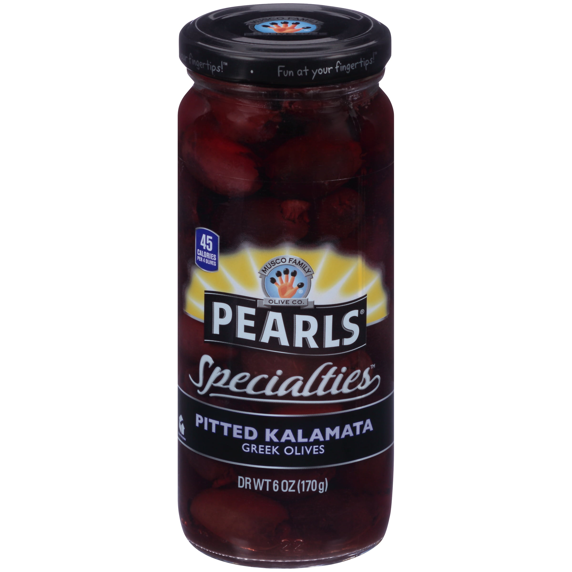 Pearls Specialties Pitted Kalamata Greek Olives 6 oz. Jar