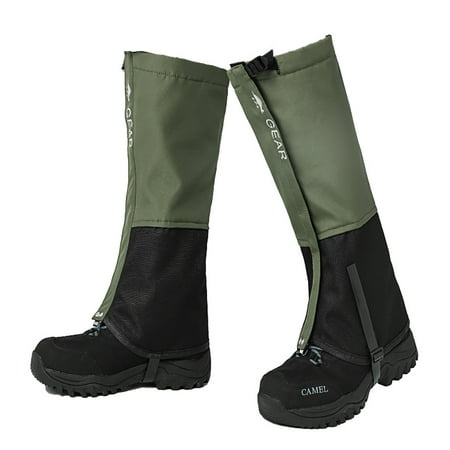 Ueasy Waterproof and Wear-resistant Snow Cover Skiing Gaiters Snake Guard Leggings Jungle Desert Insect and Sand Protection Leg Gaiters for Hiking Climbing and Camping