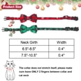 thumbnail image 6 of Mumup 2Pack Christmas Cat Collars Breakaway with Stylish Bow, 2 Pack Red Green Plaid Xmas Kitten Collar with Bell, Removable Bowtie Christmas Collar for Cats, 6 of 6