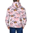 thumbnail image 5 of Zip Up Hoodies for Men - Pink Butterfly Daisy Long Sleeve Comfrt Men'S Fashion Hoodies & Sweatshirts, Jackets for Men Hoodies Pullover Clothing Clothes with Pouch, 5 of 5