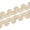 Champagne, variant on Embroidered Lace Trim 4" Leaf Floral Corded Sequin Embroidery On Sheer Polyester Scalloped Mesh - Navy Blue (4.5 Meters, 1 Pack)