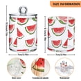 thumbnail image 5 of Yayeee 2 Pack Qtip Holder Bathroom Cotton Swab Canister with Lid Clear Dispenser Set, Watermelon Pattern, 5 of 6