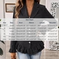 thumbnail image 3 of Cmtiyu Ruffled Jackets for Women Long Sleeve Lapel Button Down Gray Corduroy Jacket Dressy Casual Lightweight Fall Jacket S-3XL, 3 of 7