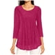 thumbnail image 1 of Karight Women's Fashion Printed T-shirt 3/4 Sleeves Blouse Round Neck Casual, 1 of 6
