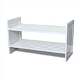 thumbnail image 2 of Wood Shoe Storage Rack White Finish, 2 of 5