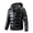 Black, variant on IYTR Mens Winter Jacket Reversible Hooded Collar Jacket with Pocket Solid Color Long Sleeve Jacket Zipper Hooded Neck White L