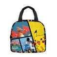 thumbnail image 4 of 3PCS Pokemon_Pika-chu Backpack with Lunch Bag Pencil Case Cartoon Bookbag Outdoor Sports Pockets For Travel Backpack 17IN, 4 of 9
