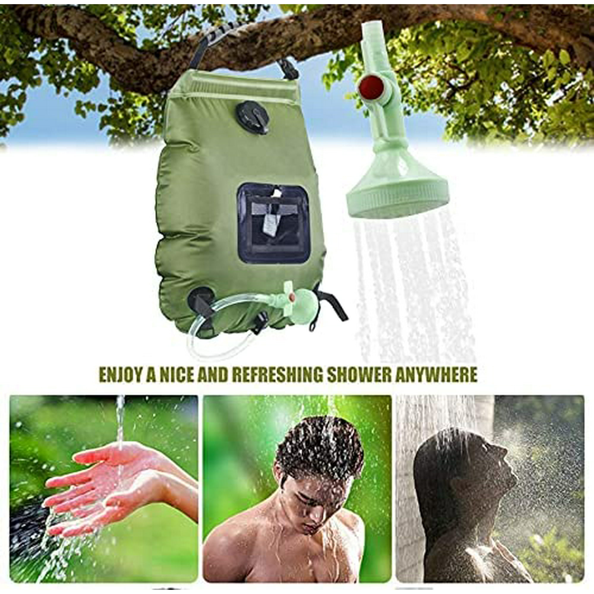 Sac De Douche Solaire De 20 L, Sac De Douche De Camping Alimenté Par