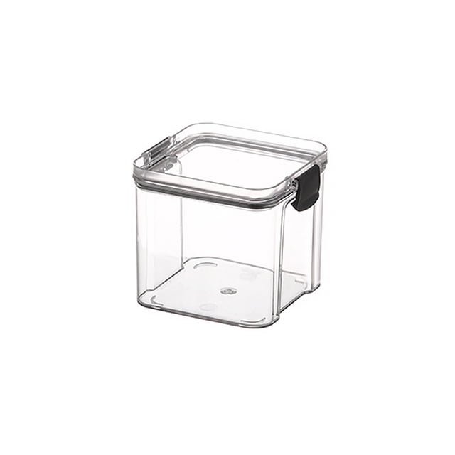Naiovety Contenedor de almacenamiento de alimentos apilable, dispensador de granos de refrigerador de plástico, organizador de harina para hornear, Organizadores de utensilios de cocina 700ML Naiovety HA059310-02