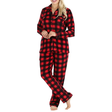 

Frankie & Johnny Women and Women s Plus Fleece Button-Down 2-Piece Pajama Set