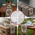 thumbnail image 6 of Boho Ethnic Short Table Runner 36 Inches Long,Vintage Bohemian Traditional Floral Classic Cotton Linen Table Runners Dresser Scarves,Tabletop Scarf Furniture Cover for Home Dinner Party Decor 13"x36", 6 of 8
