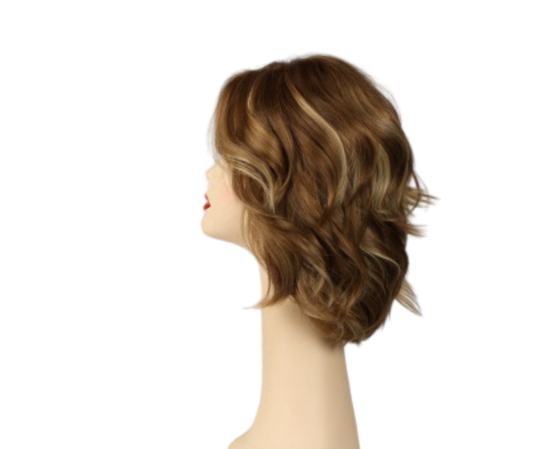 European Human Hair Freeda Wig Regina Blonde With Highlights Multi-Directional Skin Top Size M