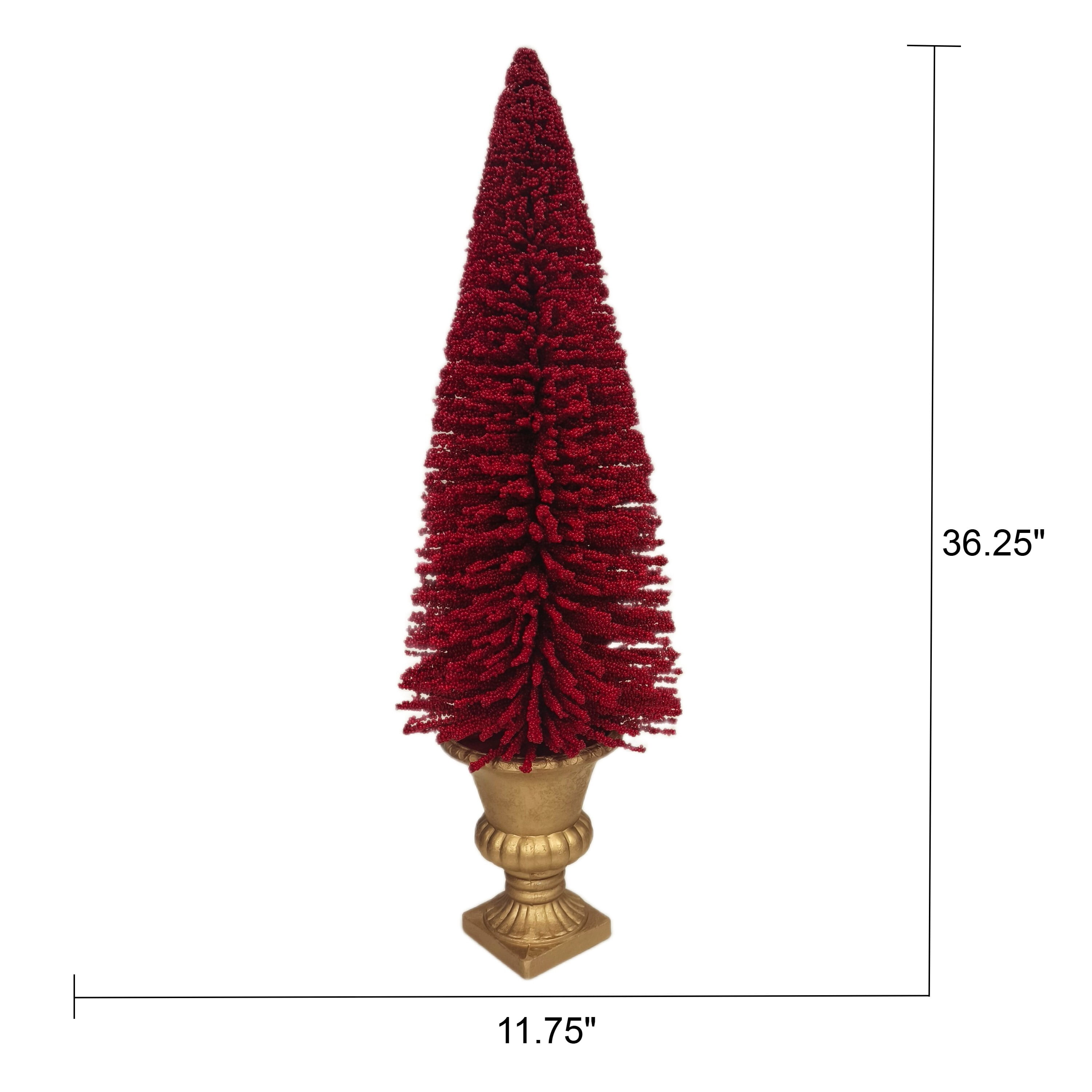 My Texas House Berry Tree in Pot, Red and Gold, 36.3"
